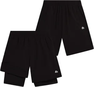 RBX Boys Athletic Shorts - 2 Pack Active Performance Base Layer Basketball Shorts for Sports, Gym and Workout (Sizes: 8-16)