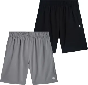 RBX Boys' Athletic Shorts - 2 Pack Active Performance Woven Shorts for Kids - Basketball Activewear Shorts for Boys (8-16)