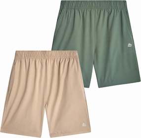 RBX Boys' Athletic Shorts - 2 Pack Active Performance Woven Shorts for Kids - Basketball Activewear Shorts for Boys (8-16)