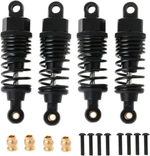 RC Car Shock Absorber, Aluminum 68mm Shock Absorber Oil Adjustable Damper For 1/10 Drift RC Car Hpi Hsp Losi Axial Tamiya RedcatType Axial SCX10 TRX4 D90 HSP HPI upgraded part(Black)