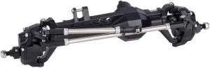 RC Crawler with Machined Aluminum Front and Rear Portal Axles for Vanquish VS4-10 Phoenix F10 LCG Chassis (Black Front Axle)