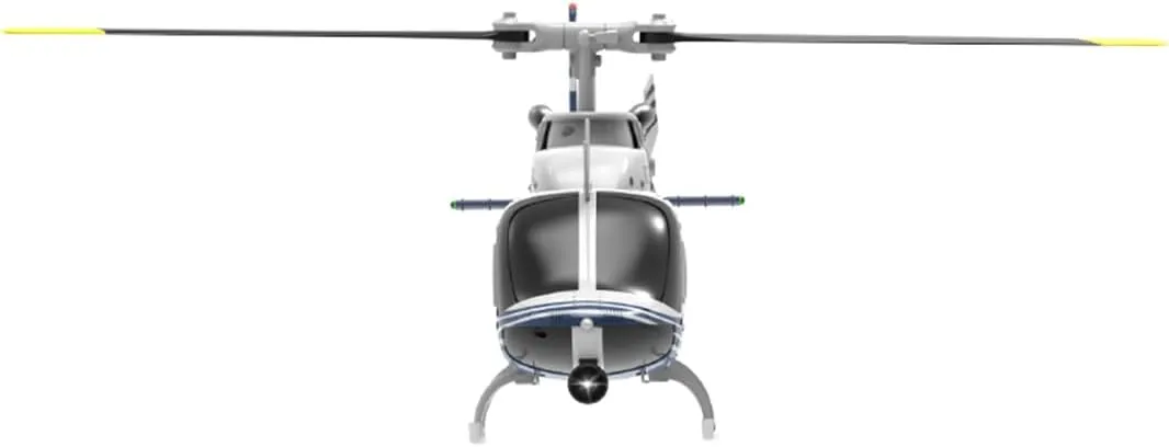 RC ERA C138 Bell 206 Helicopter, 1/30 Scale 2.4G 6CH No Aileron Remote Control Helicopter Model, 6-Axis Gyro RC Aircraft with Altitude Hold & Optical Flow Positioning (4 Battry)