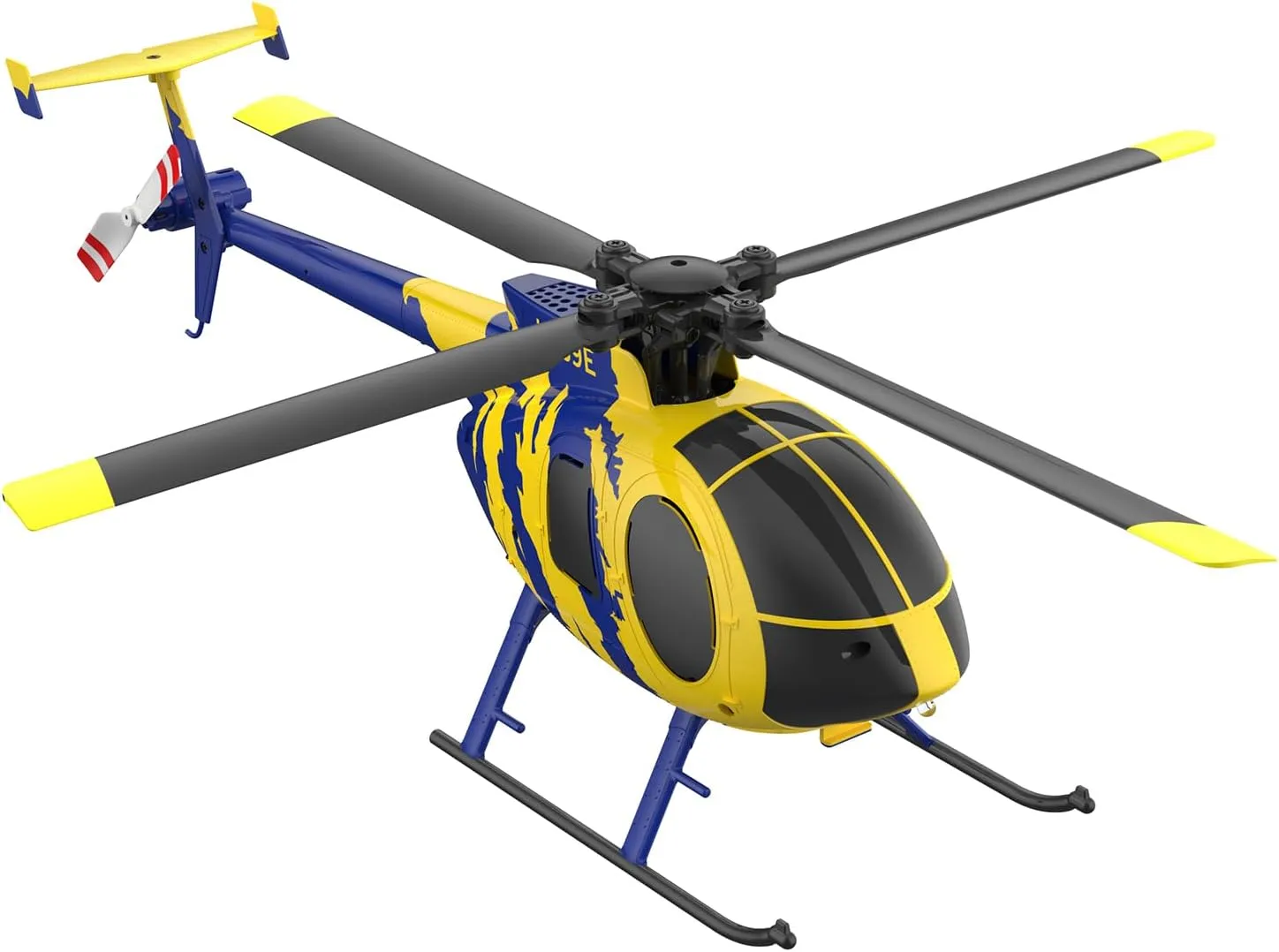 RC ERA C184 MD500 2.4G 4CH RC Helicopter with Optical Flow Sensor, Altitude Hold, Realistic Simulation, Upgraded Transmitter (Lightstream Version/4 Battery)