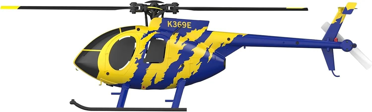 RC ERA C184 MD500 2.4G 4CH RC Helicopter with Optical Flow Sensor, Altitude Hold, Realistic Simulation, Upgraded Transmitter (Lightstream Version/4 Battery)