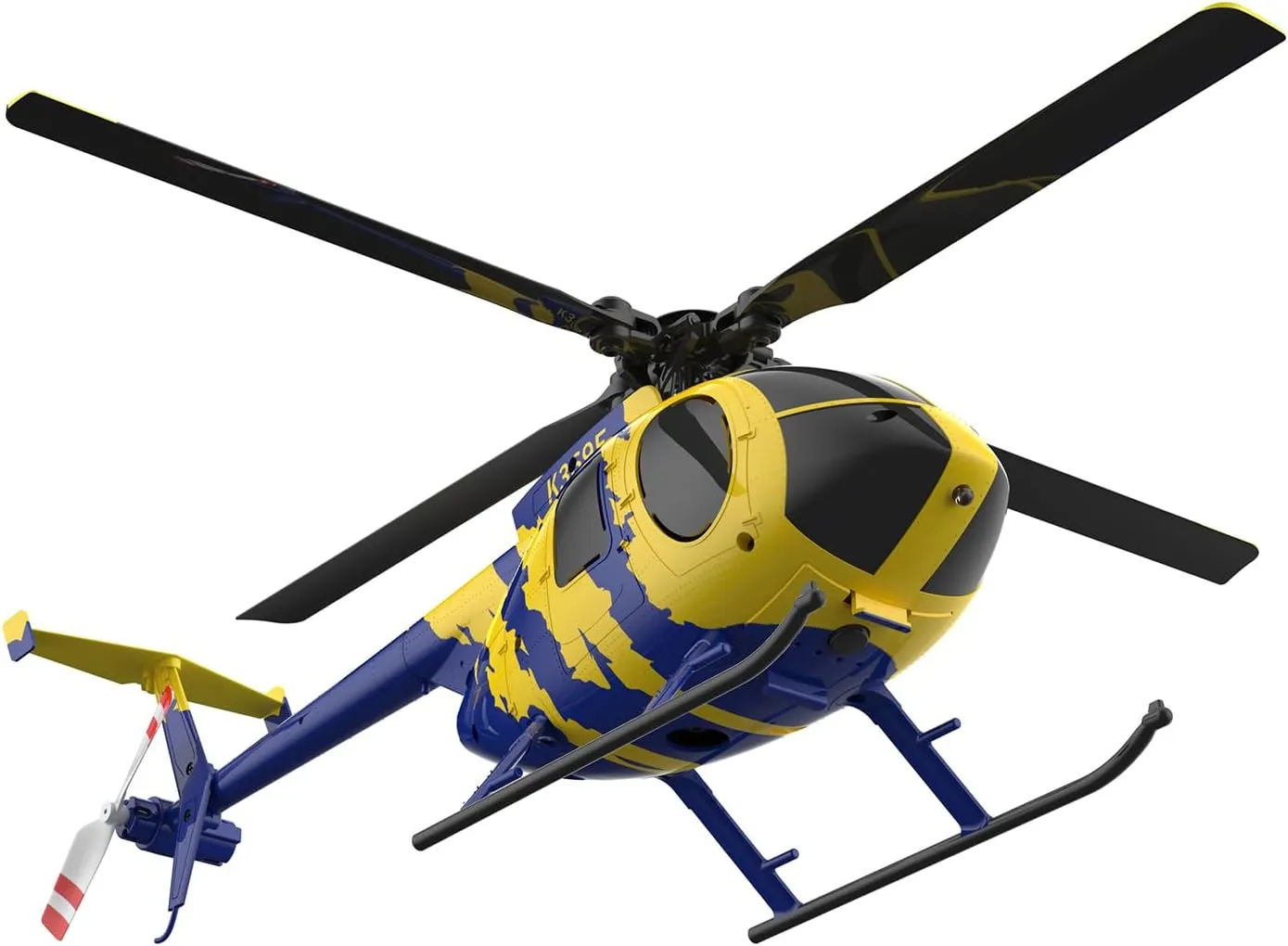 RC ERA C184 MD500 2.4G 4CH RC Helicopter with Optical Flow Sensor, Altitude Hold, Realistic Simulation, Upgraded Transmitter (Lightstream Version/4 Battery)