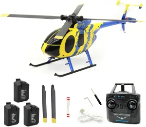 RC ERA C184 MD500 RC Helicopter – 2.4GHz Remote Control Helicopter 4CH Flybarless with Gyro & Optical Flow Sensor, RTF Aircraft Model for Adults & Beginners