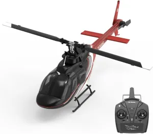 RC Helicopters for Adults, F08 1/27 Scale Bell 206 2.4G 6CH Brushless Direct-Drive 3D/6G Flybarless RC Helicopter Model with Optical Flow Positioning (RTF Version/Mode1/Mode2)