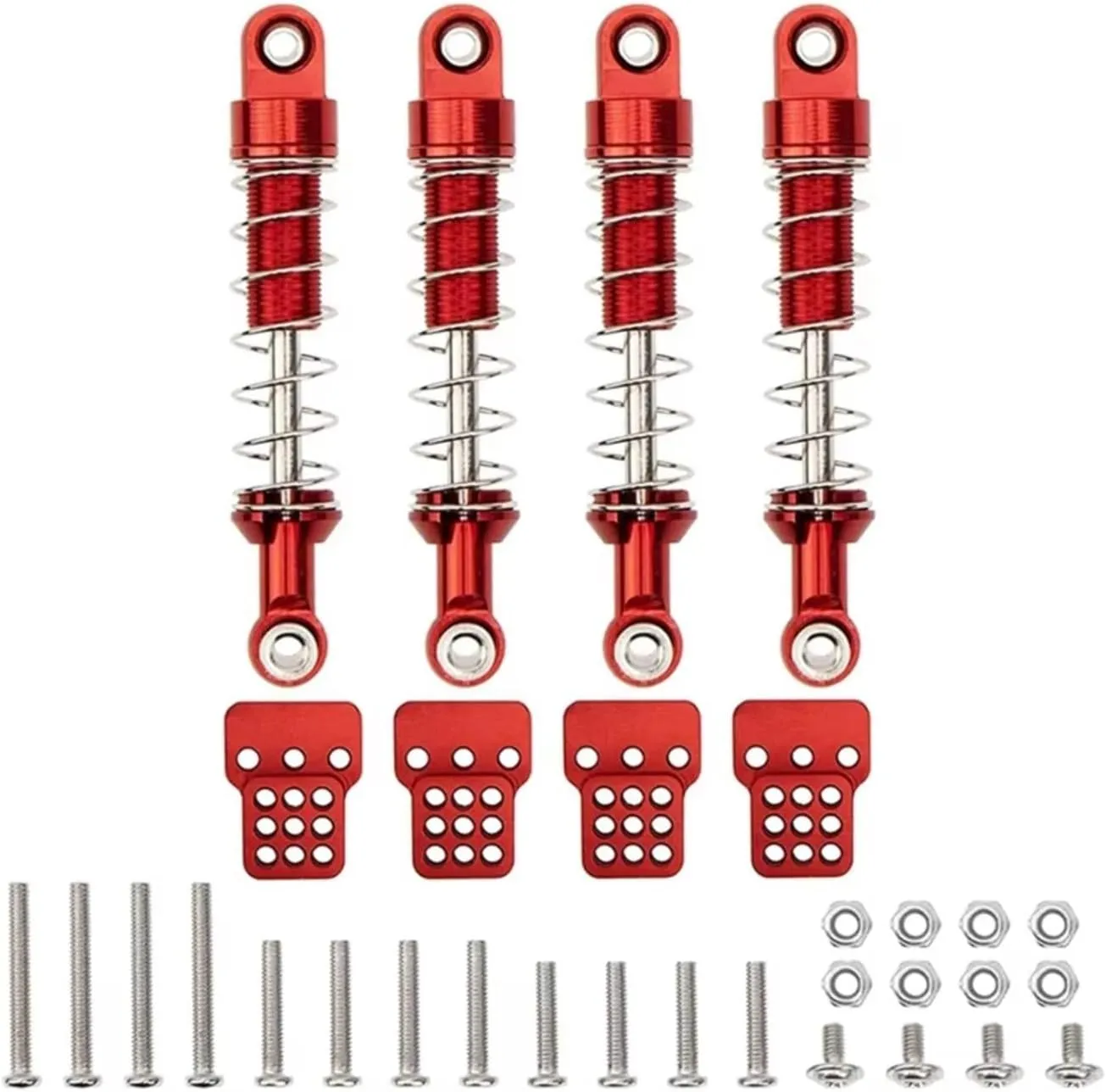 Rc Shock Absorber For MN D90 For MN-90 For MN99S For WPL C14 C24 4Pcs Metal Shock Absorber Damper With Extender For Seat Mount RC Car Parts Accessories Replacement