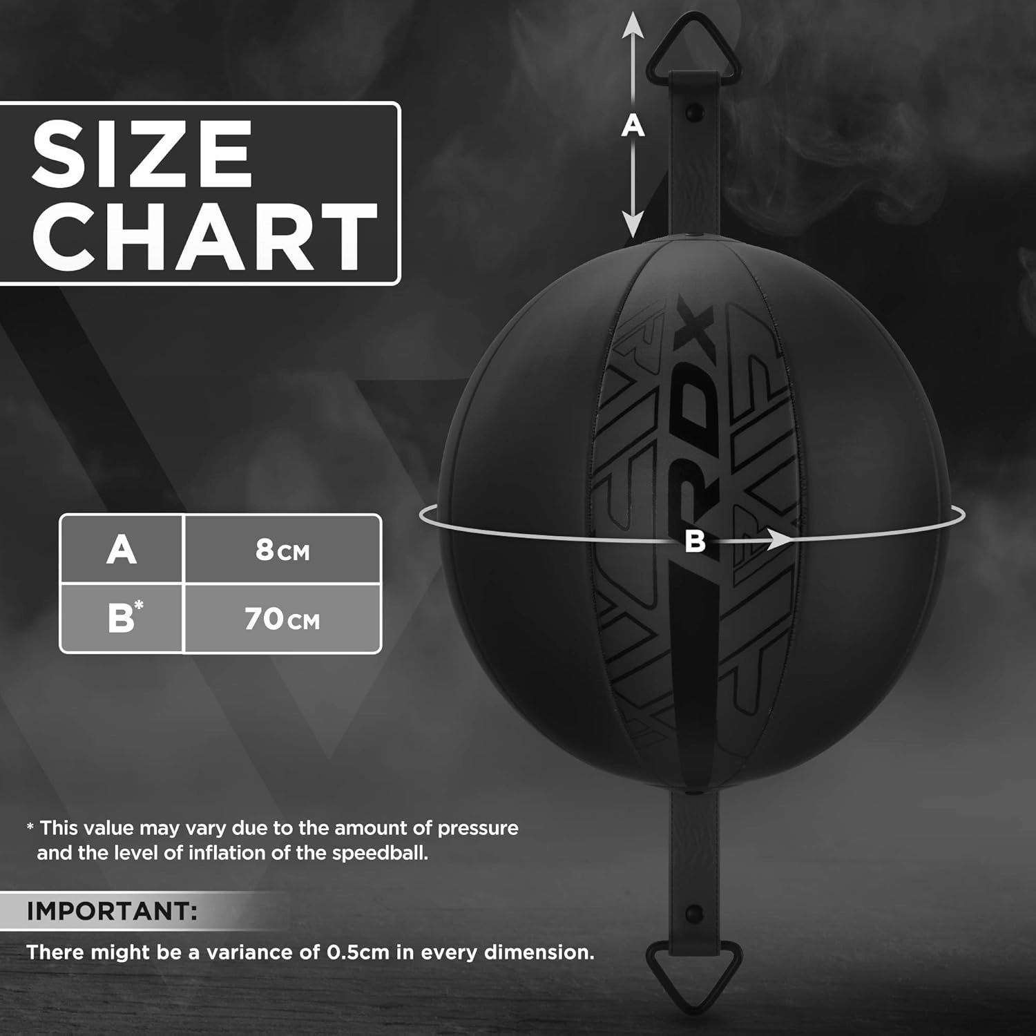 RDX Double End Bag Boxing, 70CM Reflex Speed Ball with 48” Stretchable Bungee Cord, Maya Hide Leather Lightweight Punching Rebound Ball for Striking MMA Muay Thai Training, Home Gym Workouts
