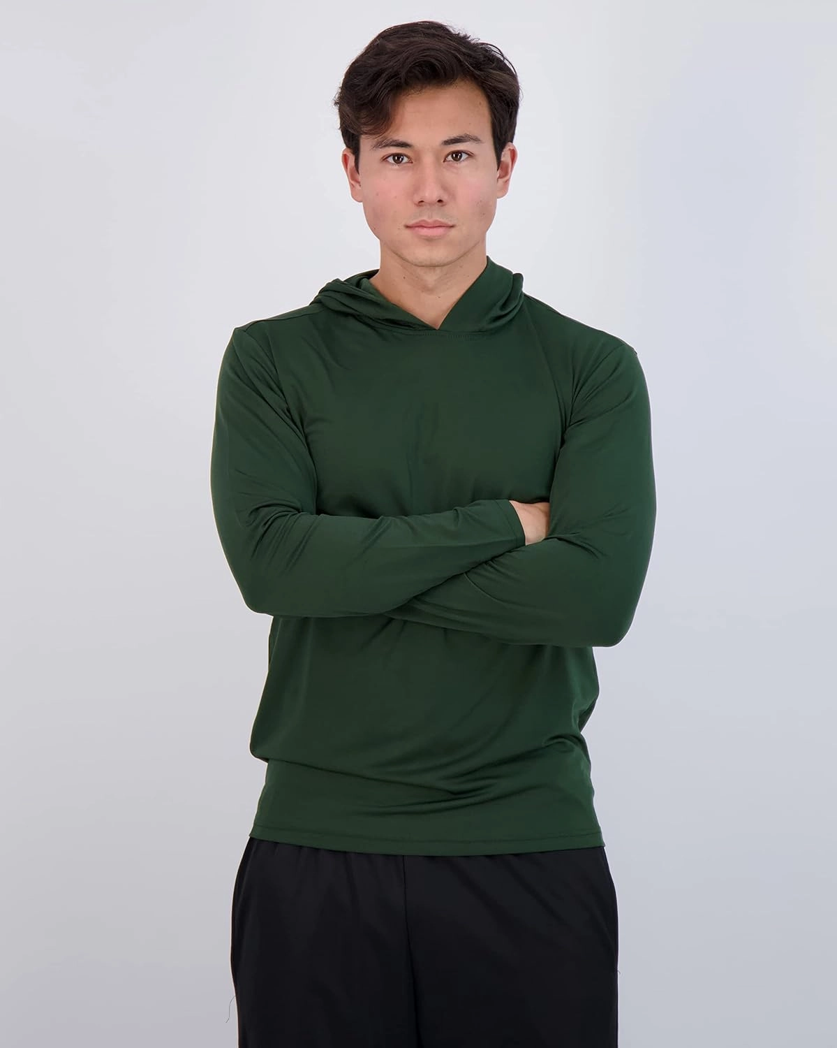 Real Essentials 3 Pack: Men's Dry Fit Wicking Long Sleeve Fishing Active Hoodie Pullover Sweatshirt (Big & Tall)