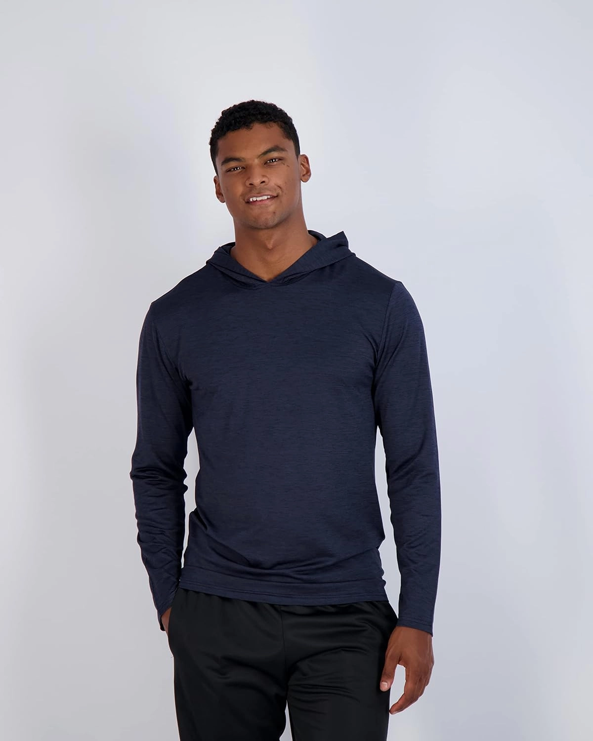 Real Essentials 3 Pack: Men's Dry Fit Wicking Long Sleeve Fishing Active Hoodie Pullover Sweatshirt (Big & Tall)