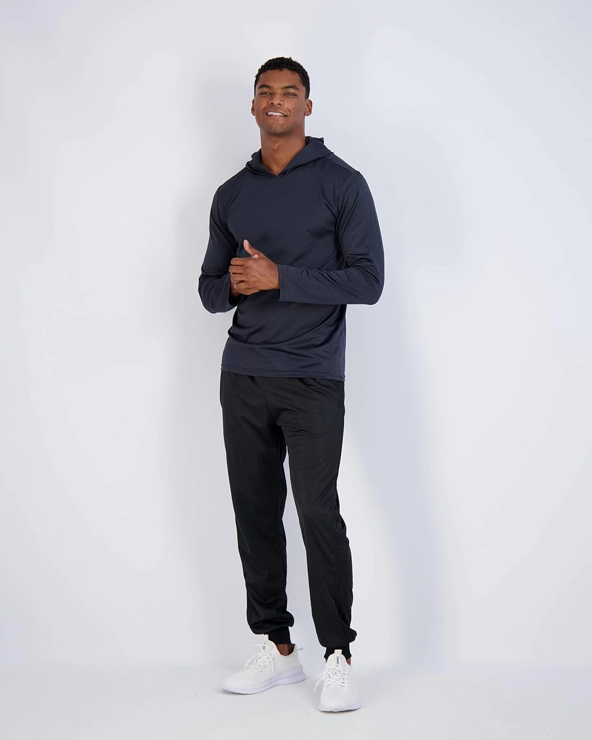 Real Essentials 3 Pack: Men's Dry Fit Wicking Long Sleeve Fishing Active Hoodie Pullover Sweatshirt (Big & Tall)