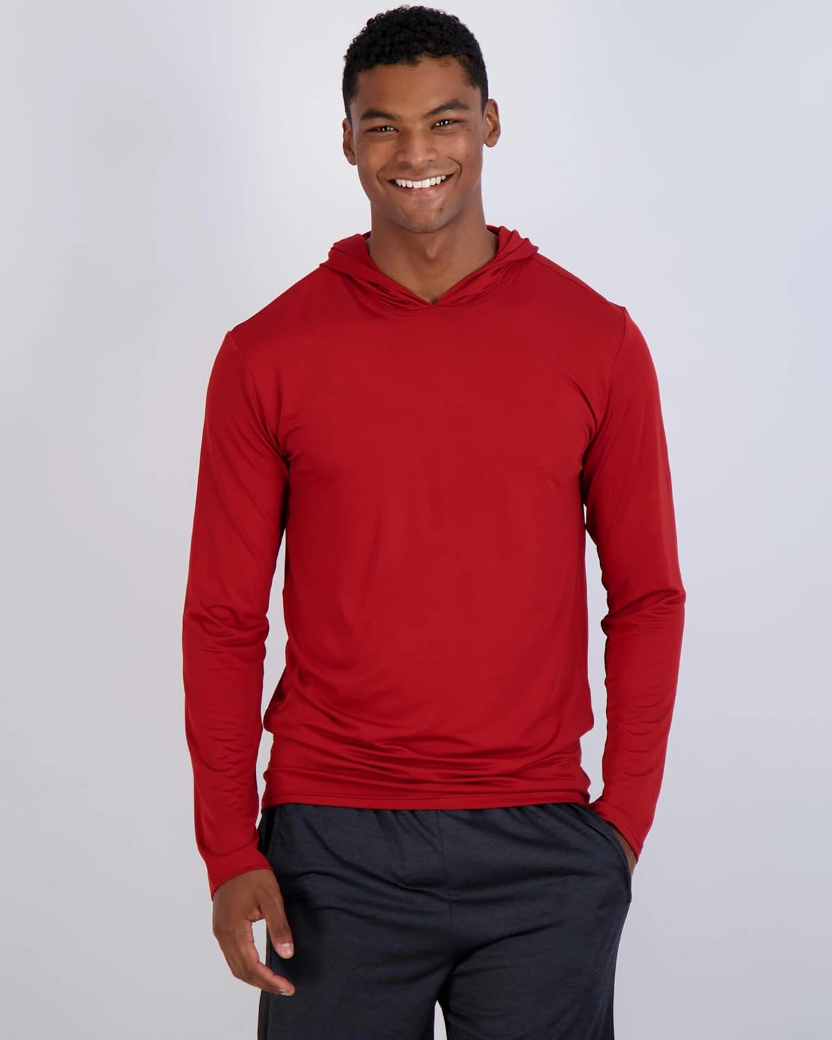 Real Essentials 3 Pack: Men's Dry Fit Wicking Long Sleeve Fishing Active Hoodie Pullover Sweatshirt (Big & Tall)