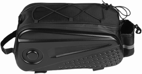 Rear Bag for Bikes - 8.6L Hard Shell Bag With Reflective Strap, Biking Organizer Pannier for Keys | Nighttime Reflective Security, Employs a Hard Shell Framework, Tightly Sealed Zipper Structure