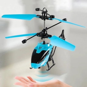 Rechargeable Flying Hand Sensor Control Helicopter | Sensing flight with lights, Hand Sensor Controlled Aircraft, Withstanding impact and playing (Random color)