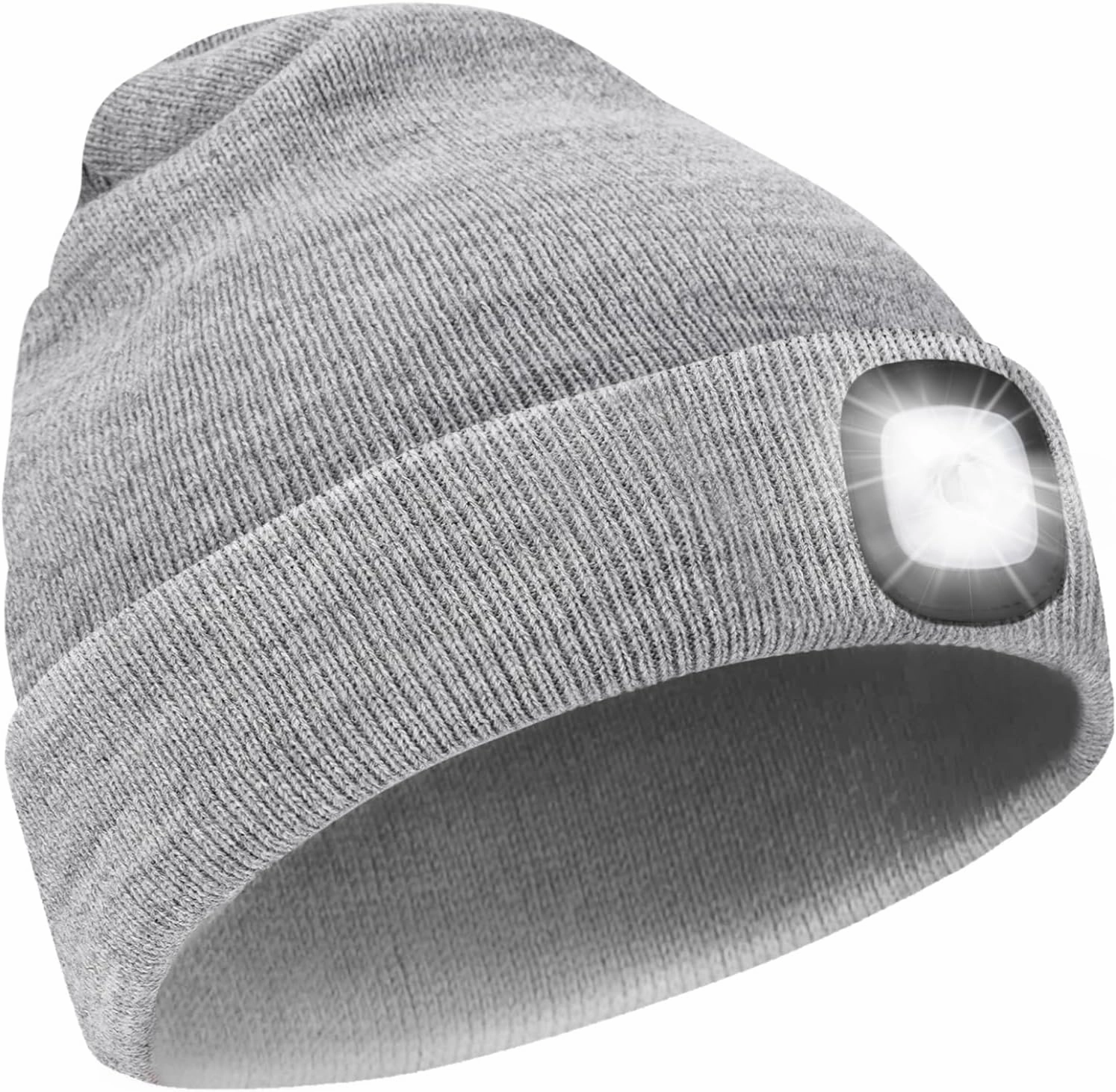 Rechargeable Unisex Beanie Hat with Light, Cool Gadget for Women, Birthday Gifts for Men, Gifts for Him