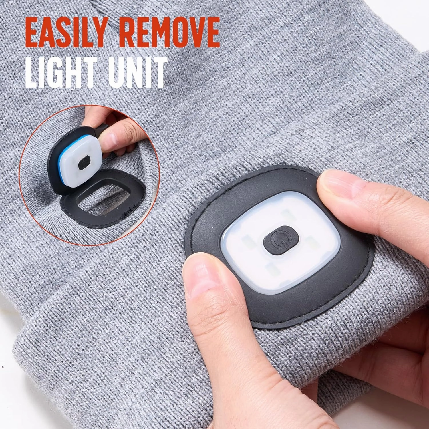 Rechargeable Unisex Beanie Hat with Light, Cool Gadget for Women, Birthday Gifts for Men, Gifts for Him