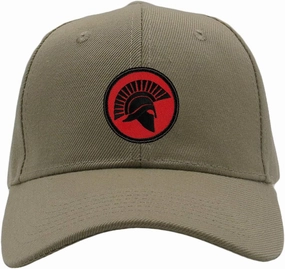 Red & Black Spartan Helmet Hat/Ballcap! Adjustable-Back Ball Cap with Embroidered Spartan Helmet