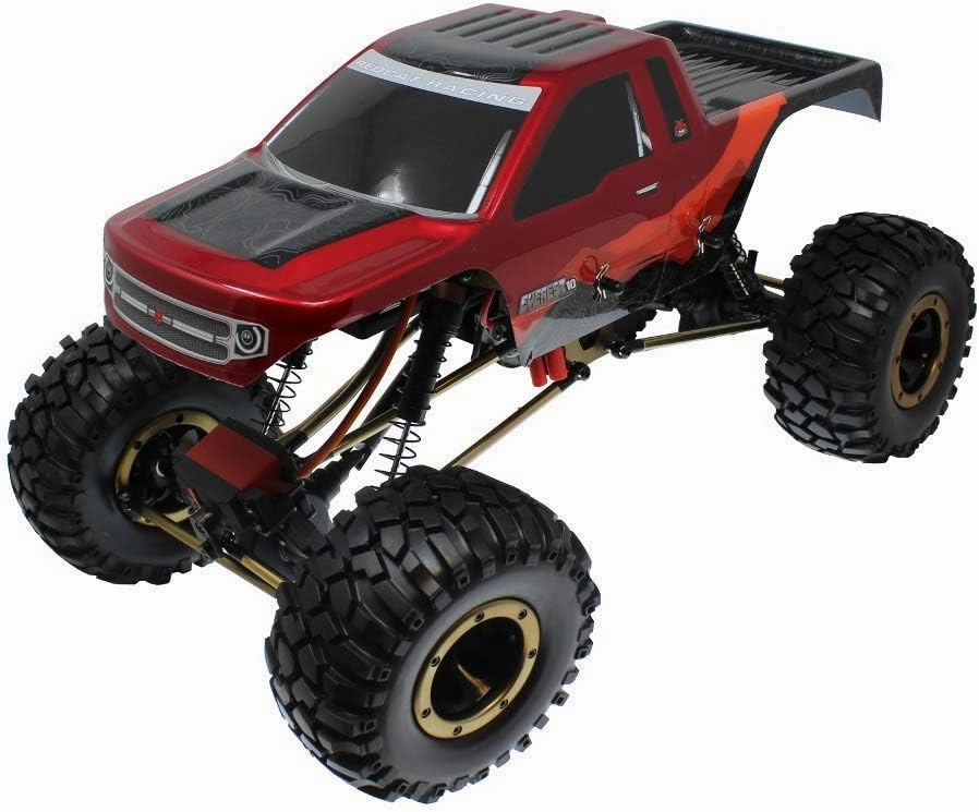 Redcat Racing Everest-10 Electric Rock Crawler with Waterproof Electronics, 2.4Ghz Radio Control (1/10 Scale), Red/Black