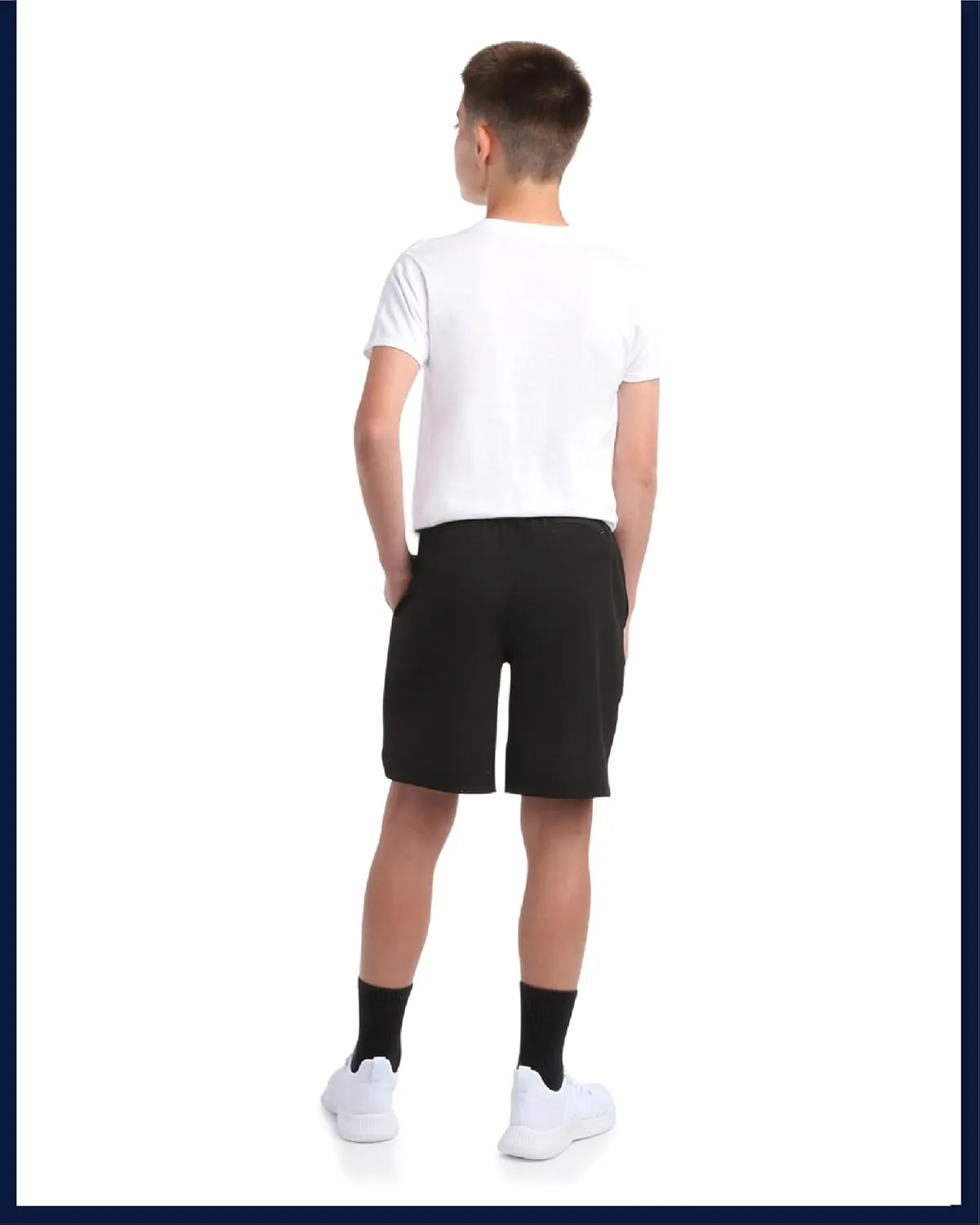Reebok Boys Shorts - 2 in 1 Basketball Shorts with Compression Liner and Pockets - Gym and Running Boys Athletic Shorts