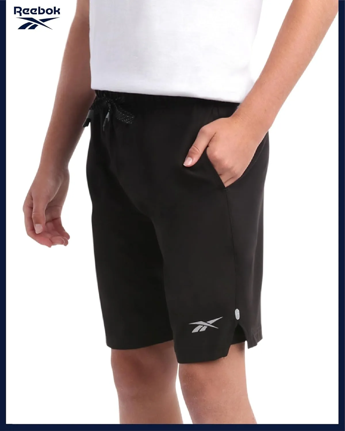 Reebok Boys Shorts - 2 in 1 Basketball Shorts with Compression Liner and Pockets - Gym and Running Boys Athletic Shorts