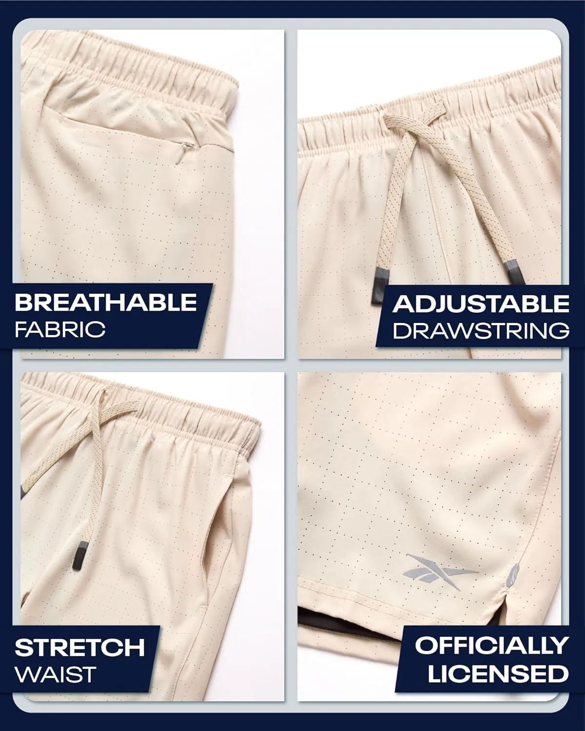 Reebok Boys Shorts - 2 in 1 Basketball Shorts with Compression Liner and Pockets - Gym and Running Boys Athletic Shorts