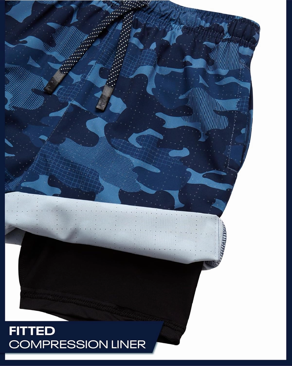 Reebok Boys Shorts - 2 in 1 Basketball Shorts with Compression Liner and Pockets - Gym and Running Boys Athletic Shorts