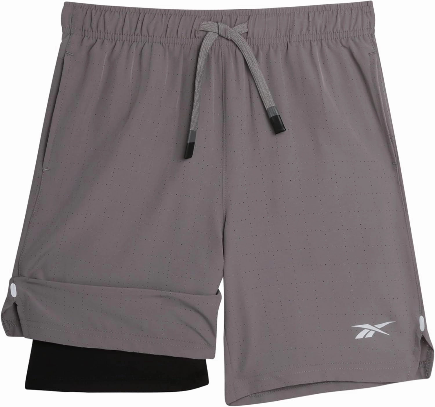 Reebok Boys Shorts - 2 in 1 Basketball Shorts with Compression Liner and Pockets - Gym and Running Boys Athletic Shorts
