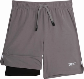 Reebok Boys Shorts - 2 in 1 Basketball Shorts with Compression Liner and Pockets - Gym and Running Boys Athletic Shorts