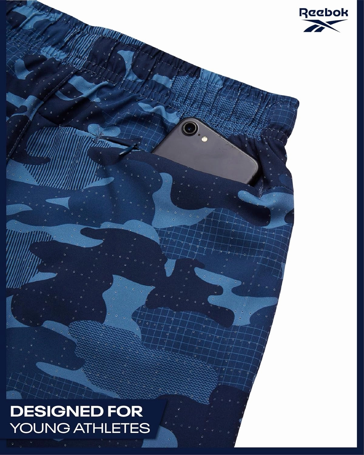 Reebok Boys Shorts - 2 in 1 Basketball Shorts with Compression Liner and Pockets - Gym and Running Boys Athletic Shorts
