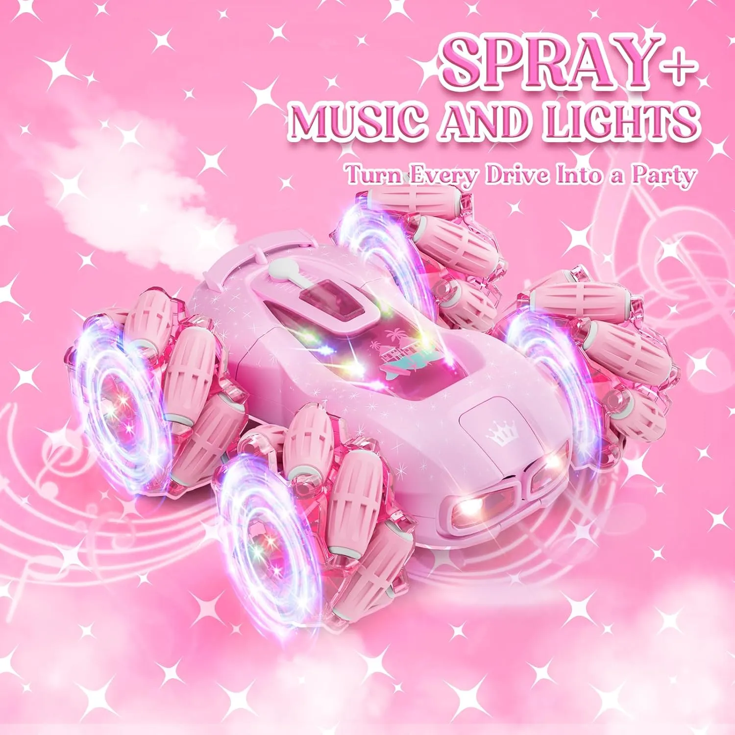 Remote Control Car RC Stunt Cars for Girl 2.4GHz 4WD Remote Cars for Kids, Double Sided 360° Rotating Stunt Drift Car Toys for Girl Ages 4-6 5-7 8-13 - Ideal Birthday for Girls