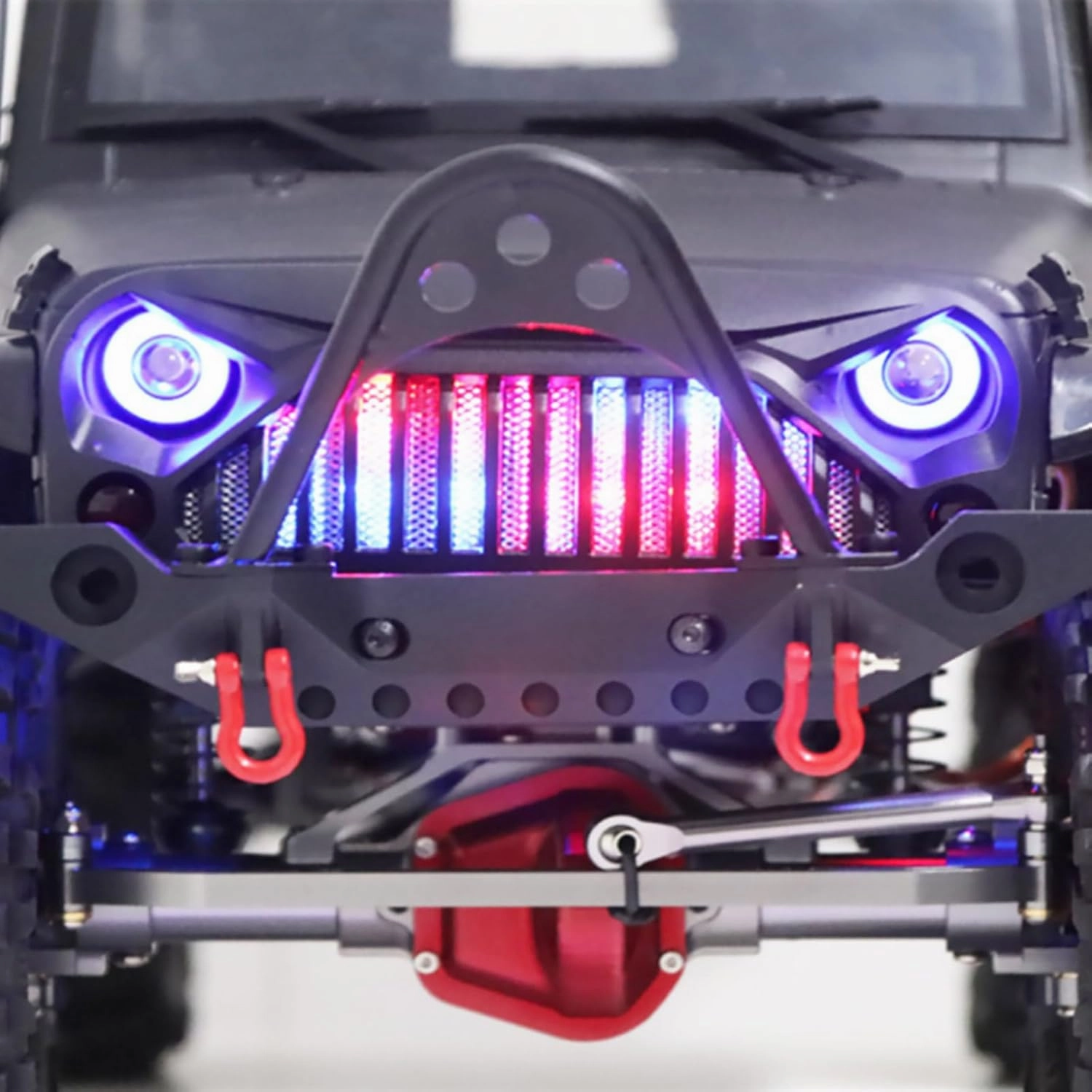 Replacement LED Light Bar Roof Lamp Light Strip Colorful LED Light RC Car Upgrade Parts for Axial 1/10 RC Crawler Car