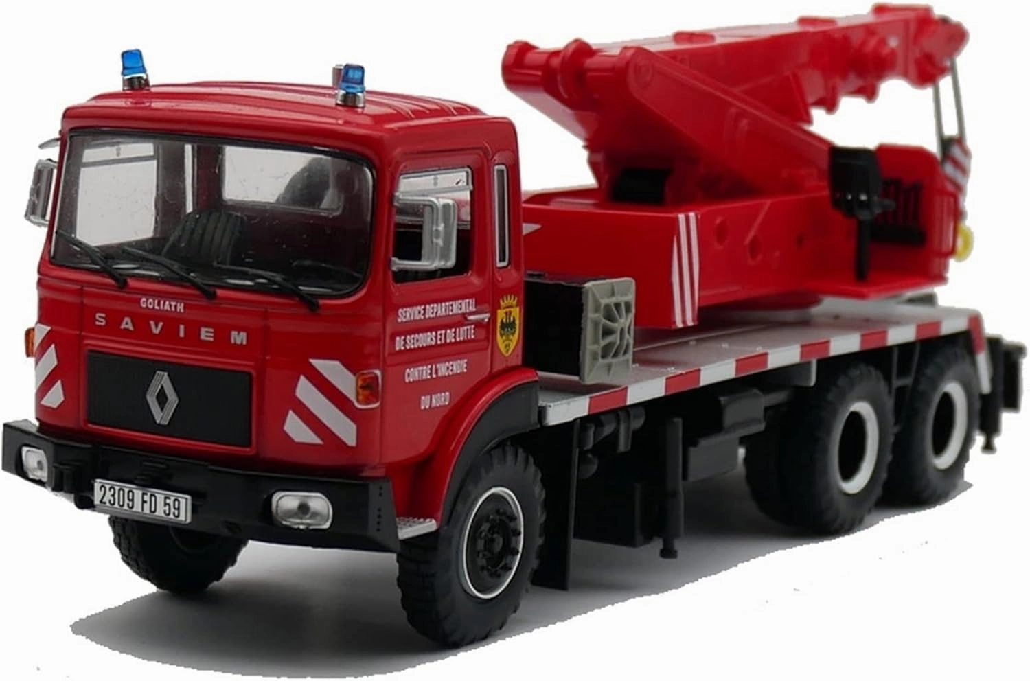 Resin Car Vehicle Model Fit for Saviem EPG 6X6 1 43 Crane Fire Truck Alloy Car Model Metal Vehicle Toy Gifts Ornaments Display Festive Deluxe Gift
