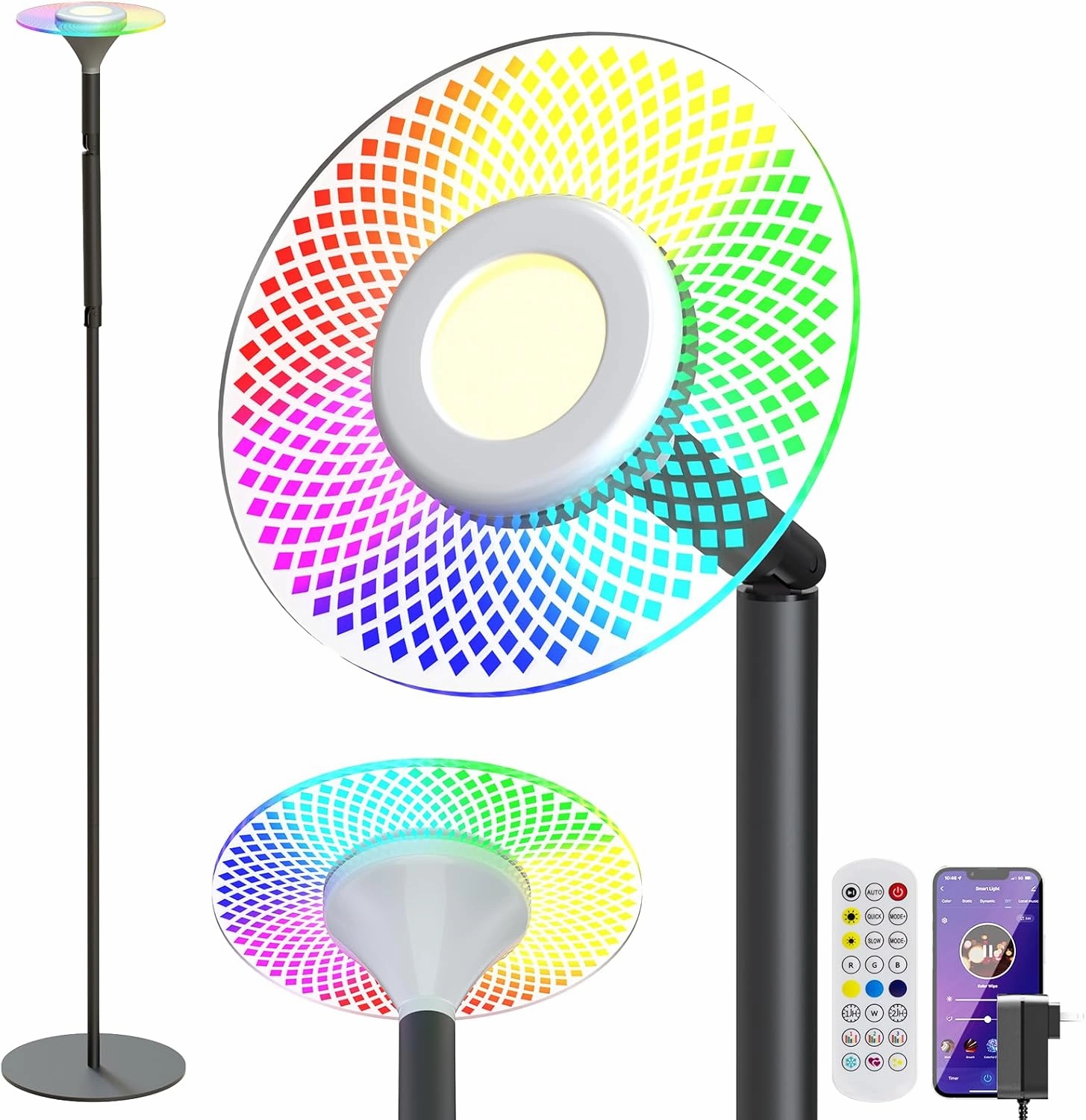 RGB Floor lamp for Living Room: Smart Standing lamp with app Remote contral for Bedroom Office to Reading (1)