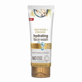 Rice Water & Ceramide Hydrating Face Wash | Brightens Skin | Tightens Pores | Locks in Moisture | Reduces Fine Lines | Improves Skin Elasticity | 100ml