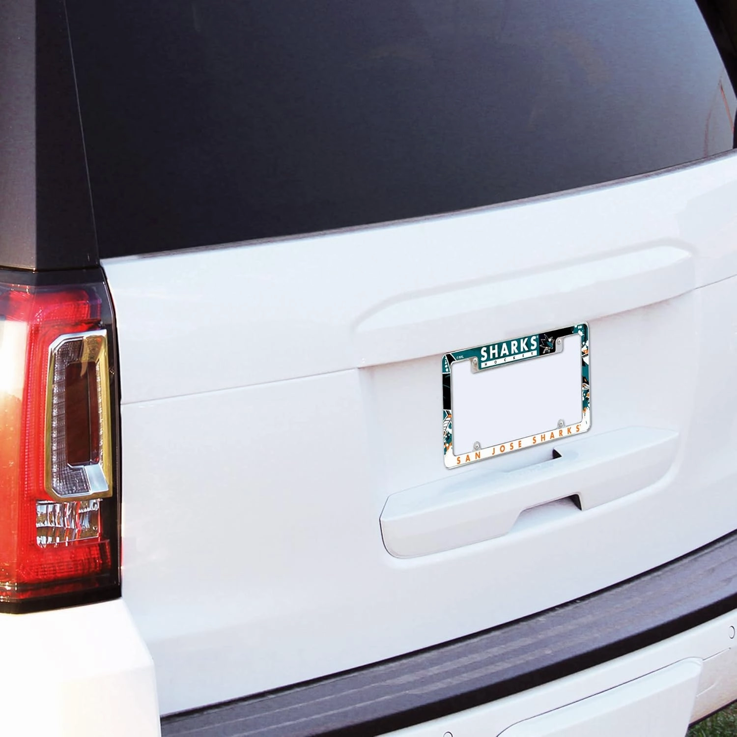Rico Industries NHL All Over Chrome Frame 12" x 6" Chrome All Over Automotive License Plate Frame for Car/Truck/SUV