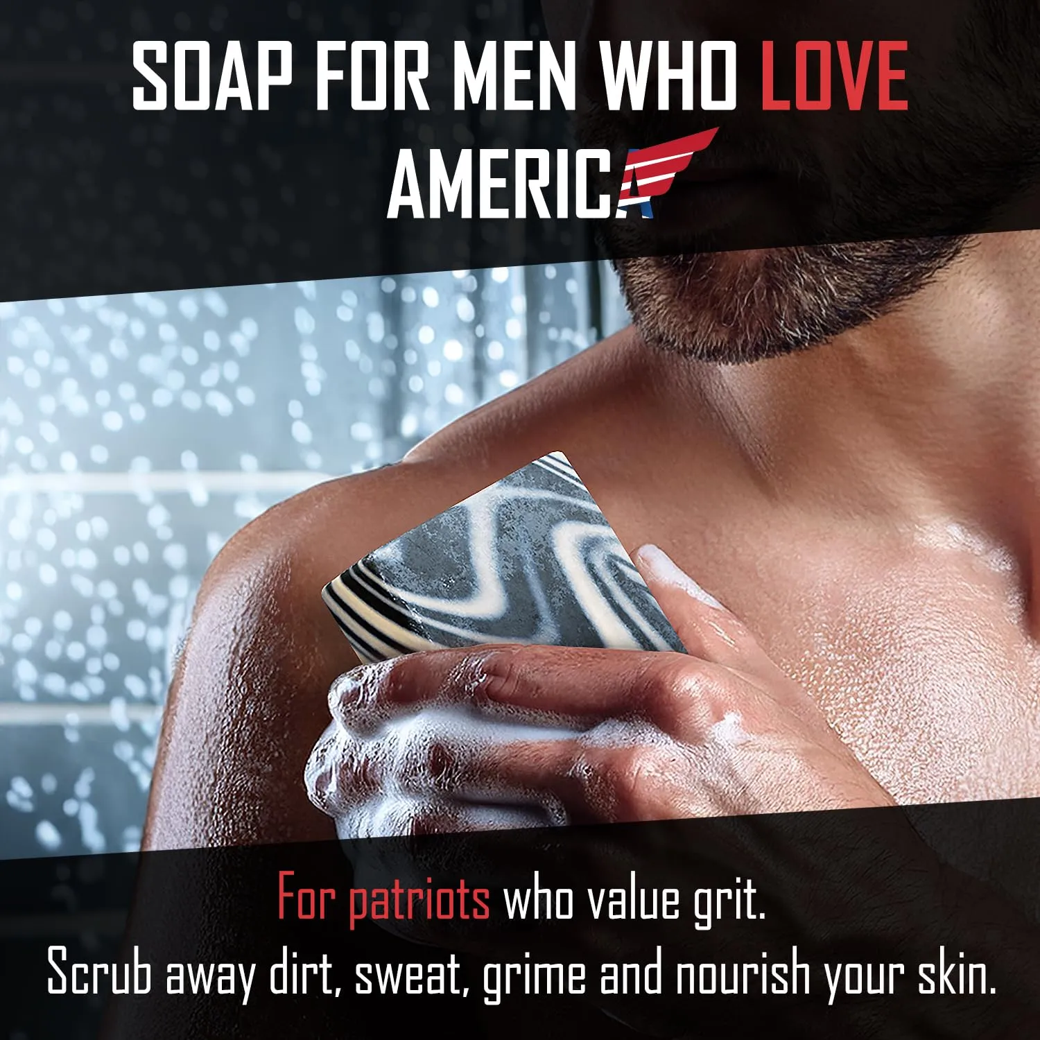 Right Wing Naturals Bar Soap Gift Set for Men | Handcrafted Cold-Pressed | Handmade Organic Soap for Men | Most Popular Flavors | Natural Scented Men’s Bar Soap| Pack of 4 Bars