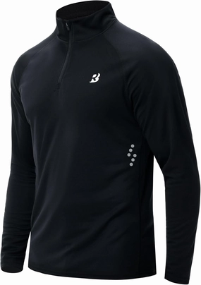 Roadbox UPF 50  Running Shirts for Men - Long Sleeve Quick Dry 1/4 Zip Pullover for Fishing Outdoor Hiking Athletic Workout