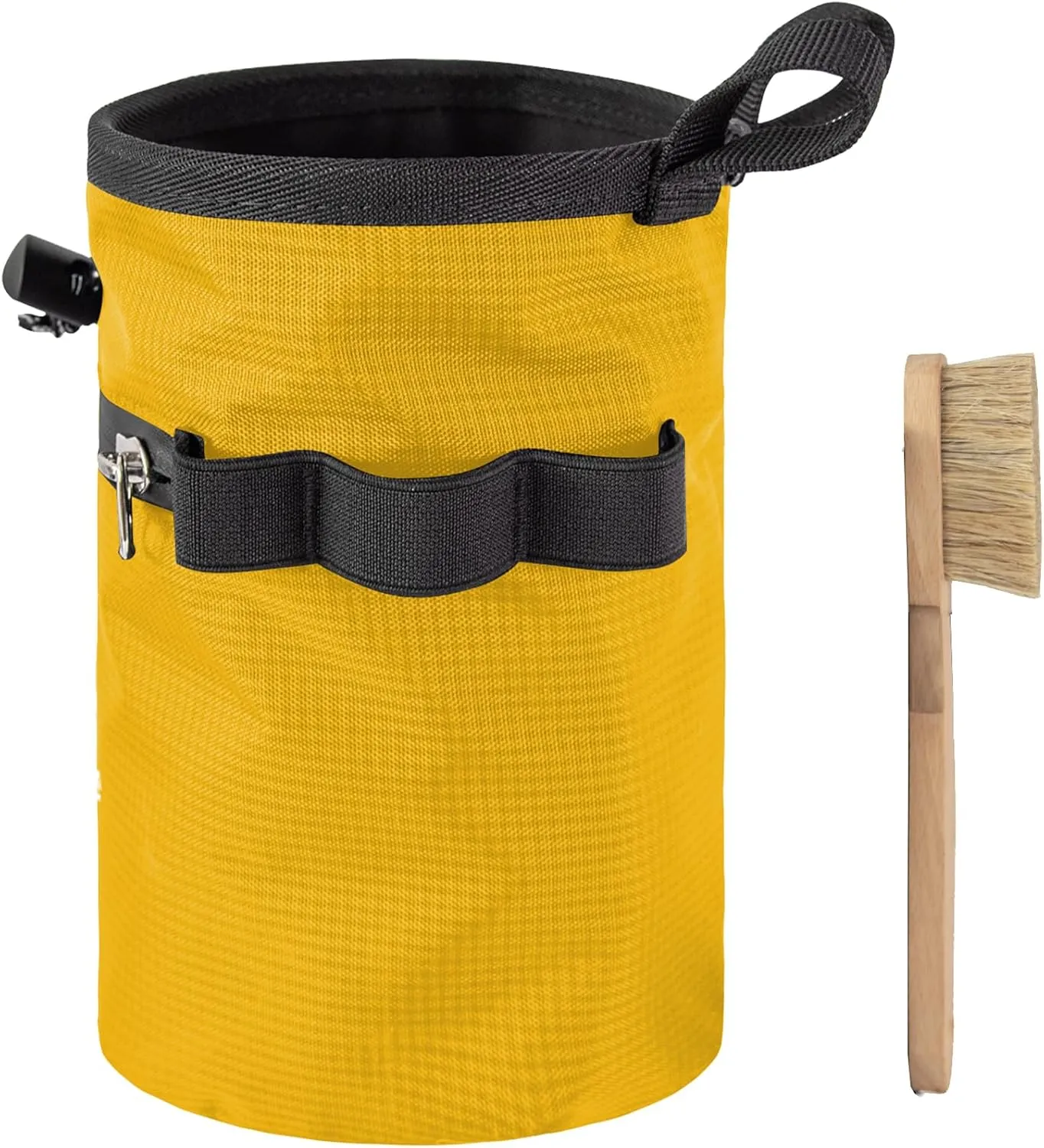 Rock Climbing Chalk Bag with Brush & Zippers Pockets Adjustable Bouldering Chalk Bag Bucket for Gym Climbing Gymnastic