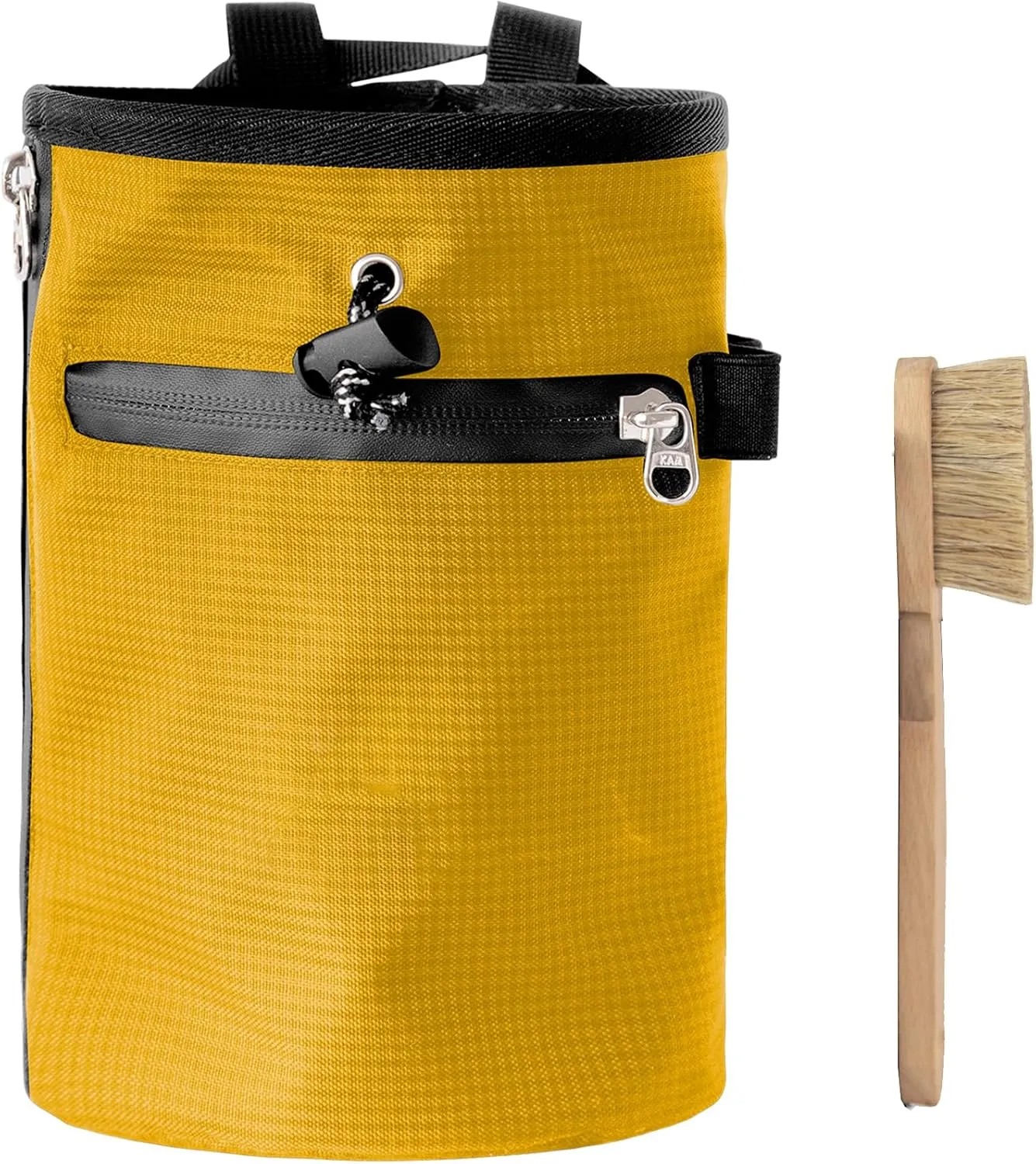 Rock Climbing Chalk Bag with Brush & Zippers Pockets Adjustable Bouldering Chalk Bag Bucket for Gym Climbing Gymnastic