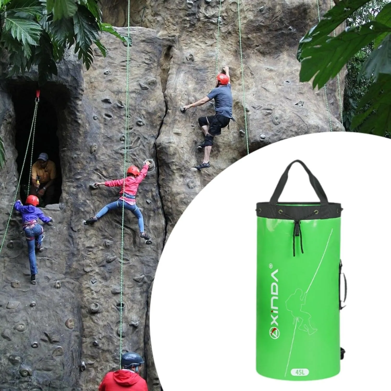 Rope Storage Bag,Rock Climbing Backpack,Supplies Waterproof Equipment Accessories,Sturdy for Outdoor Climbing Trekking Hiking