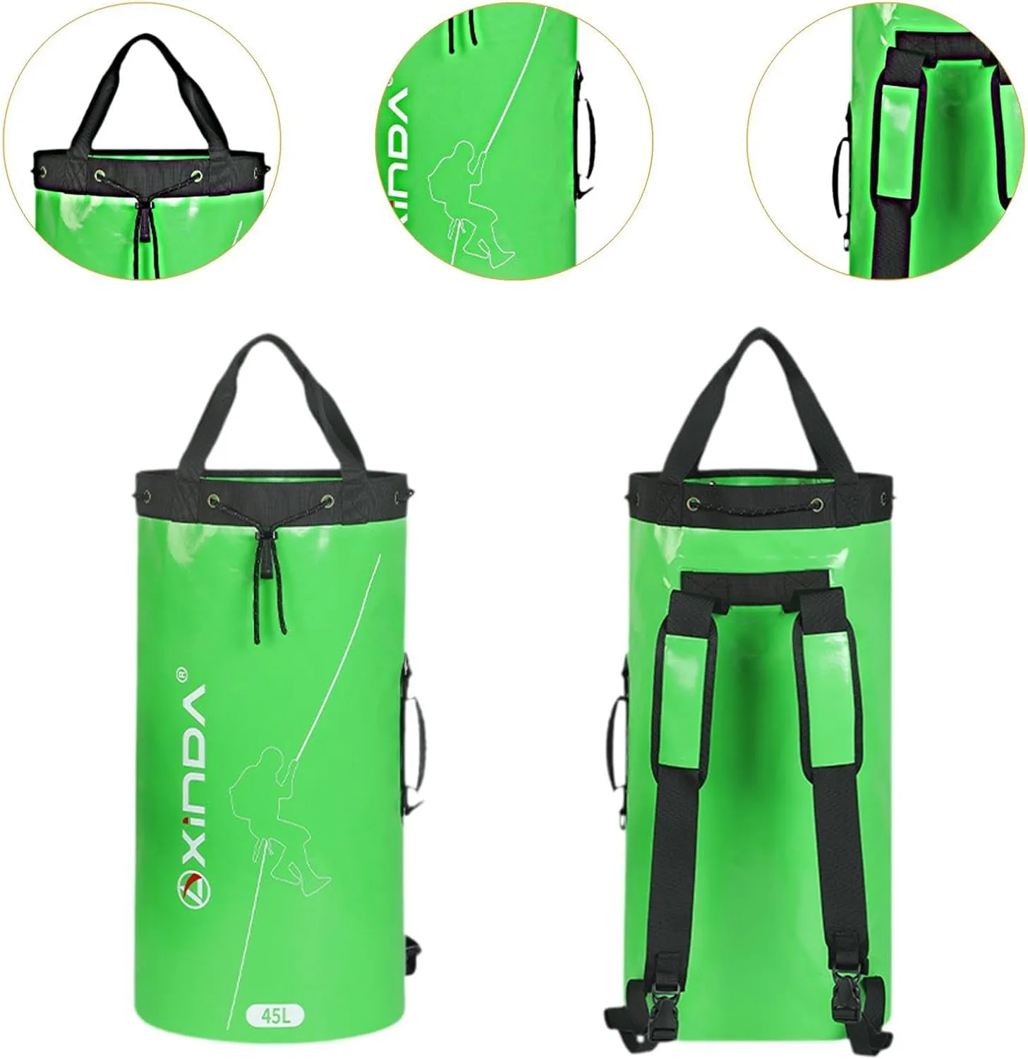 Rope Storage Bag,Rock Climbing Backpack,Supplies Waterproof Equipment Accessories,Sturdy for Outdoor Climbing Trekking Hiking