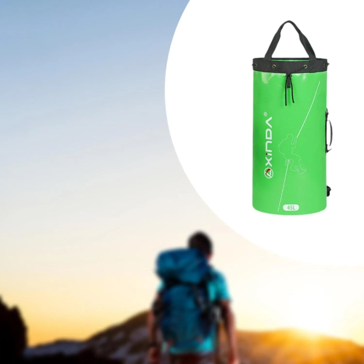 Rope Storage Bag,Rock Climbing Backpack,Supplies Waterproof Equipment Accessories,Sturdy for Outdoor Climbing Trekking Hiking