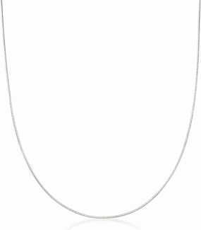 Ross-Simons Italian 1mm Sterling Silver Adjustable Diamond-Cut Snake-Chain Necklace