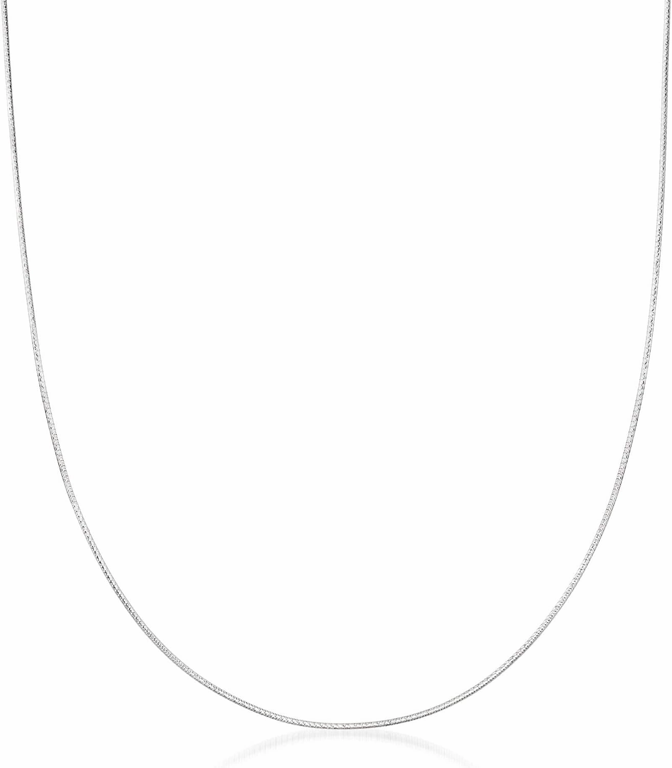 Ross-Simons Italian 1mm Sterling Silver Adjustable Diamond-Cut Snake-Chain Necklace