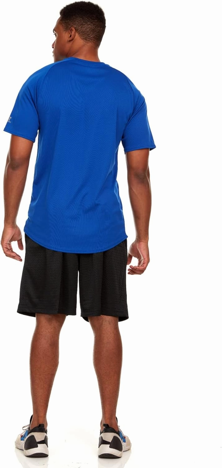 Russell Athletic Men's Active Athletic Dri-Power Loose Fit Short Sleeve Performance T-Shirt Crew Neck Relaxed Fit