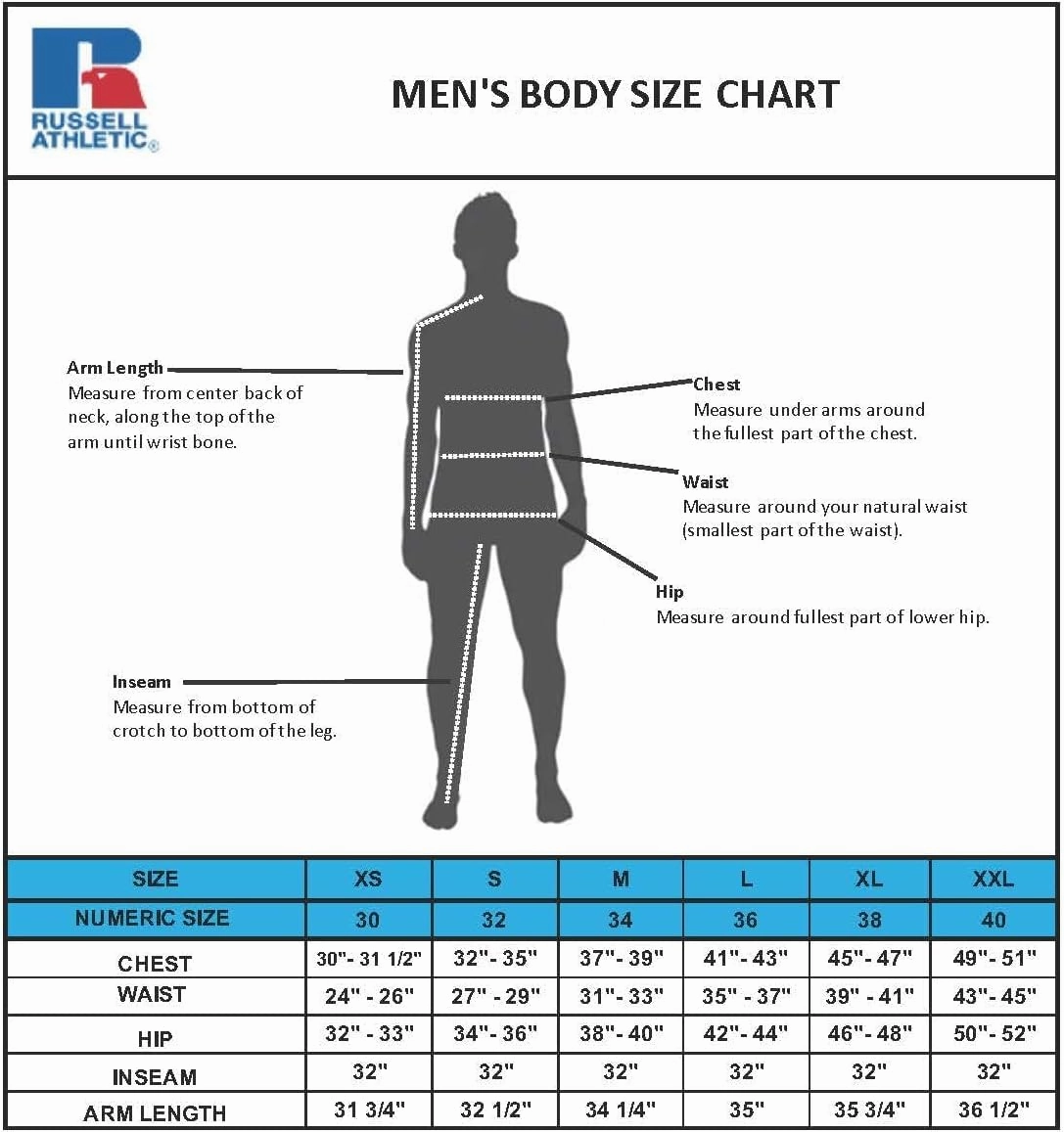 Russell Athletic Men's Fitted Not Tight Long Sleeve Performance T-Shirt