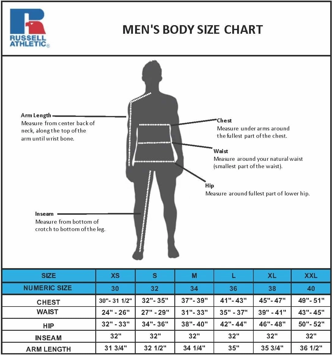 Russell Athletic Men's Fitted Not Tight Long Sleeve Performance T-Shirt