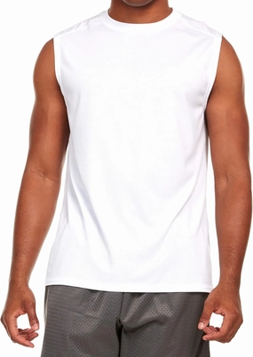 Russell Athletic Mens Dri-Power Fitted Not Tight Muscle Tank Top - Gym, Beach, Running, Basketball Gear