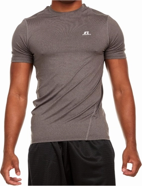 Russell Men's Active Athletic Fitted Not Tight Dri-Power Short Sleeve Performance T-Shirt for Gym, Running